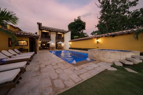 Swimming pool, Sunset