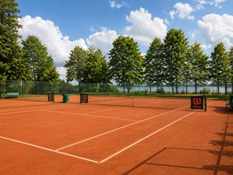 People, Tennis court, group of guests