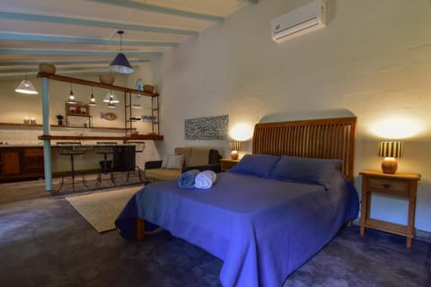 Bed, Kitchen or kitchenette, Photo of the whole room, Seating area, Dining area, Bedroom, air conditioner