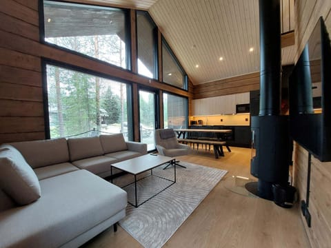 Kitchen or kitchenette, Living room, Seating area
