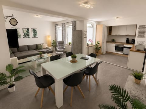 Living room, Seating area, Dining area