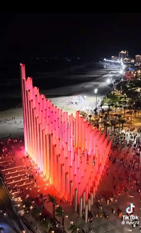 Nearby landmark, Night, Natural landscape, Beach, Sea view