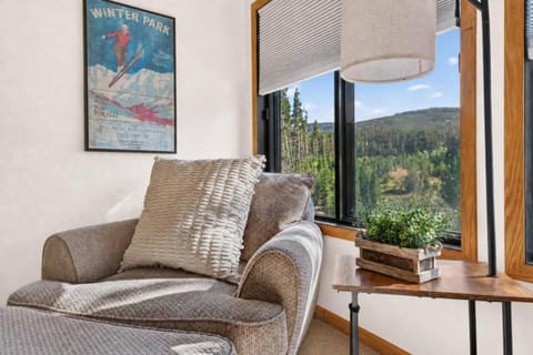 Living room, Seating area, Mountain view