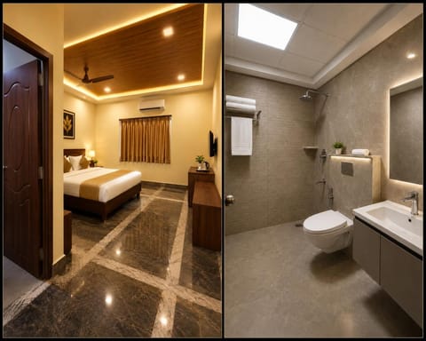 Bed, Bathroom, Photo of the whole room