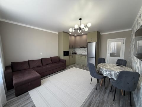 Kitchen or kitchenette, Living room, Seating area, Dining area, oven, stove