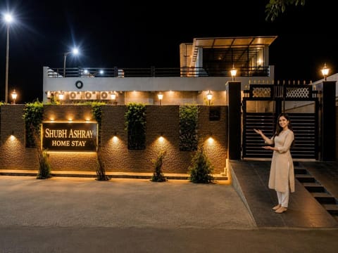 Property building, group of guests