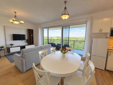 Communal lounge/ TV room, TV and multimedia, Living room, Dining area, River view