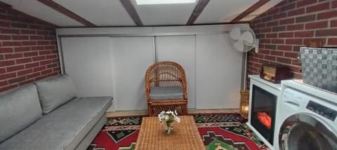 Living room, Seating area, washing machine, dryer