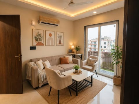 Balcony/Terrace, Living room, Seating area, air conditioner