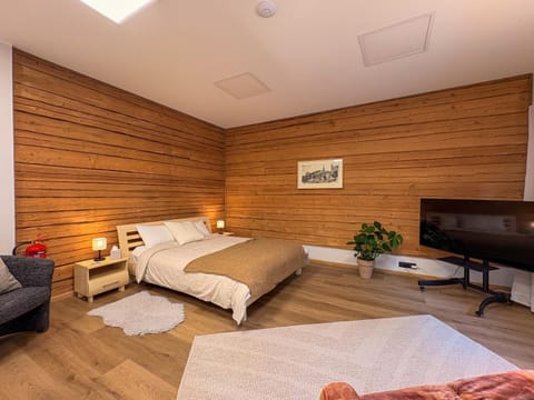 Bed, TV and multimedia, Living room, Bedroom