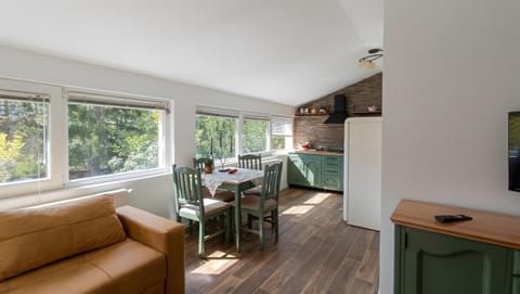 Kitchen or kitchenette, Living room, Dining area