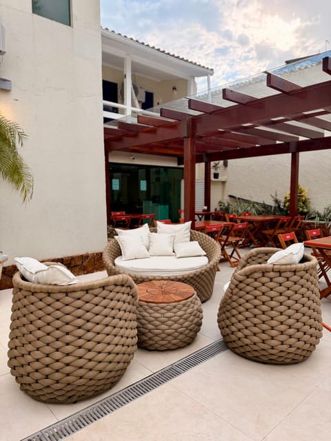Property building, Patio, Day, View (from property/room), Balcony/Terrace, Living room, Seating area, sunbed