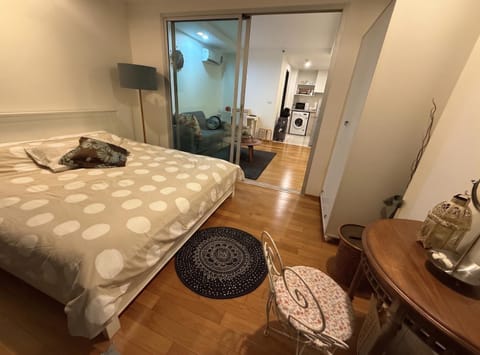 Bed, Photo of the whole room, Bedroom, towels, wardrobe