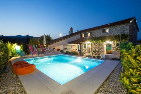 Facade/entrance, Night, Pool view, Swimming pool