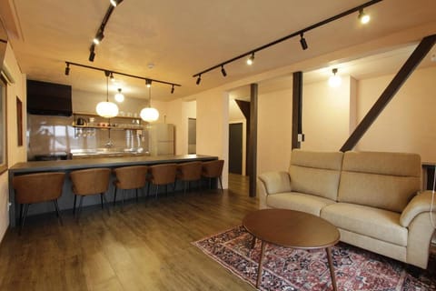 Kitchen or kitchenette, Living room, Seating area