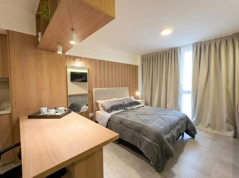 Bed, TV and multimedia, Kitchen or kitchenette, Photo of the whole room, Bedroom, wardrobe