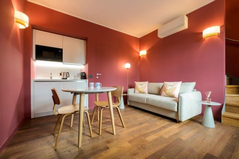 Kitchen or kitchenette, Living room, Dining area
