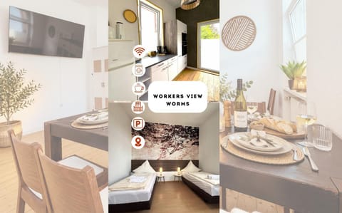 Bedroom, kitchen