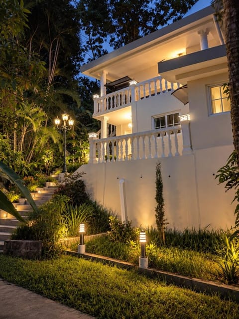 Property building, Night, Garden, Garden view