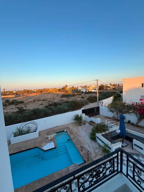 View (from property/room), Balcony/Terrace, Pool view, Swimming pool