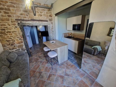 Kitchen or kitchenette, Living room, Dining area