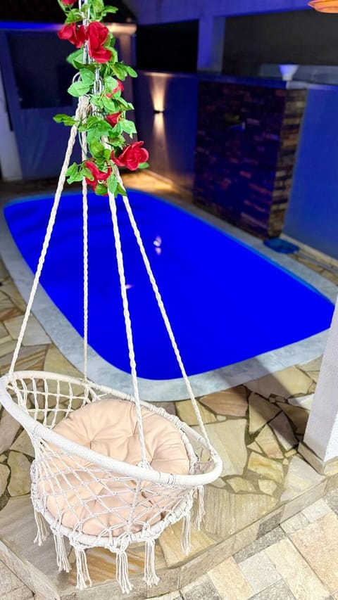 Night, Pool view, Swimming pool