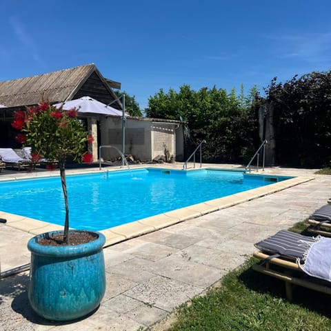 Property building, Living room, Swimming pool