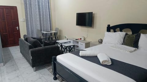 Communal lounge/ TV room, Bed, Living room, Photo of the whole room, Seating area, Dining area, Bedroom