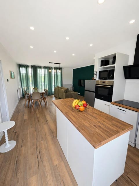 Kitchen or kitchenette, oven, stove