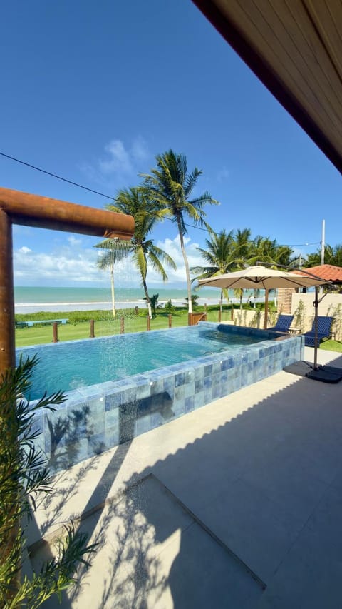 Patio, Natural landscape, View (from property/room), Sea view, Swimming pool, sunbed