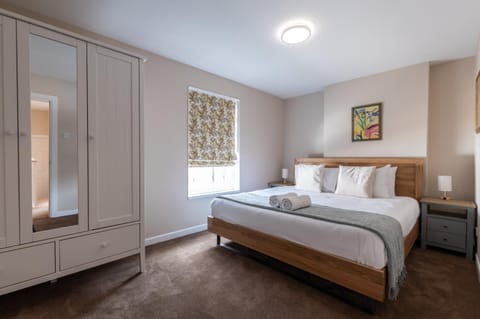 Bed, Photo of the whole room, Bedroom, towels, wardrobe