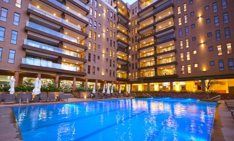 Garden view, Pool view, Swimming pool, Sunset