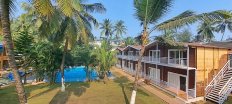 Property building, Natural landscape, Garden, Garden view, Pool view, Swimming pool