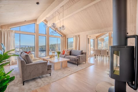 View (from property/room), Living room, Seating area, fireplace