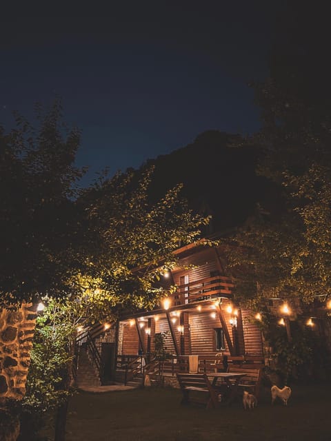 Property building, Night, Natural landscape, Mountain view