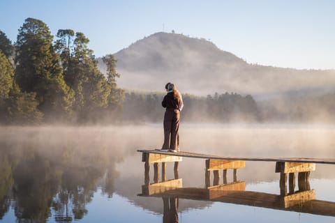 Lake view, Mountain view, Sunrise