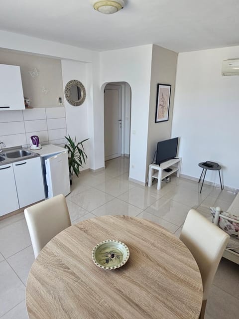 Kitchen or kitchenette, Living room, Seating area, Dining area, oven, stove, air conditioner