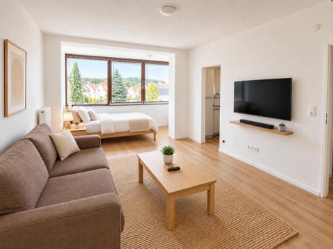 Communal lounge/ TV room, Bed, TV and multimedia, Living room, Photo of the whole room, Seating area, Evening entertainment, Bedroom