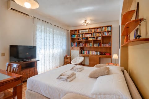 Bed, TV and multimedia, Living room, Photo of the whole room, Seating area, towels