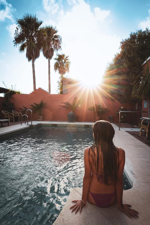 Swimming pool, Sunset