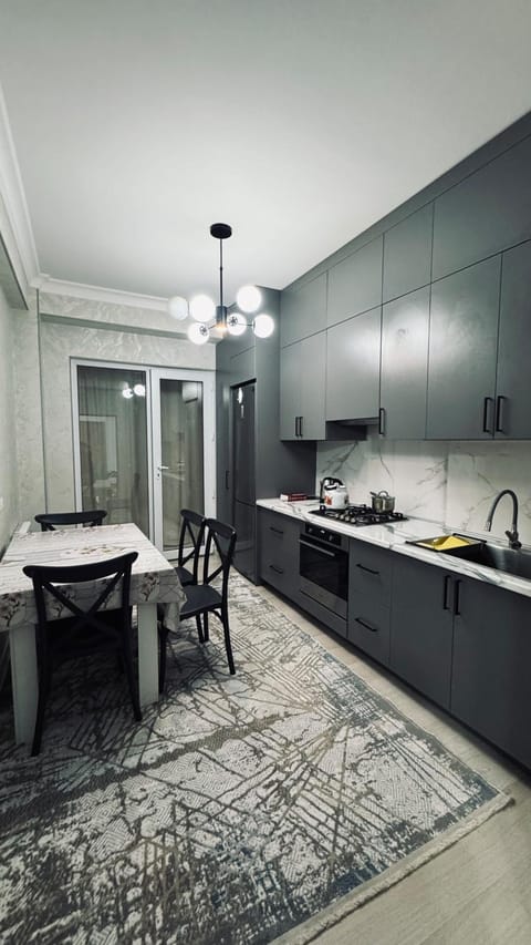 Kitchen or kitchenette, Dining area, stove