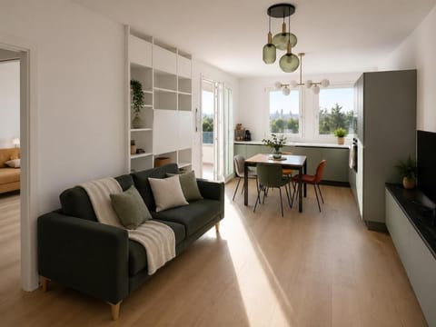 TV and multimedia, Kitchen or kitchenette, Seating area, Dining area