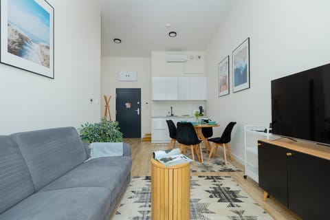 TV and multimedia, Kitchen or kitchenette, Living room, Seating area, Evening entertainment