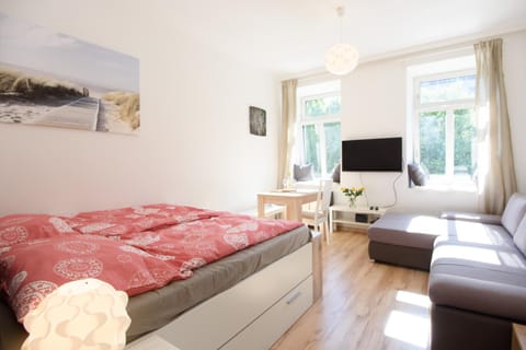 Property building, Living room, Bedroom