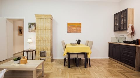Kitchen or kitchenette, Living room, Dining area
