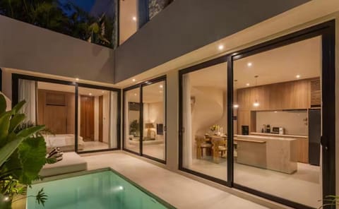 Patio, Seating area, Pool view, Swimming pool, sunbed