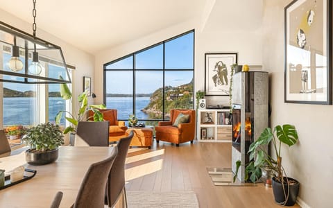 Natural landscape, Living room, Seating area, Dining area, Lake view, Mountain view, Sea view