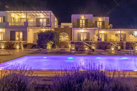 Property building, Night, Pool view