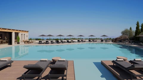 Sea view, Swimming pool, sunbed