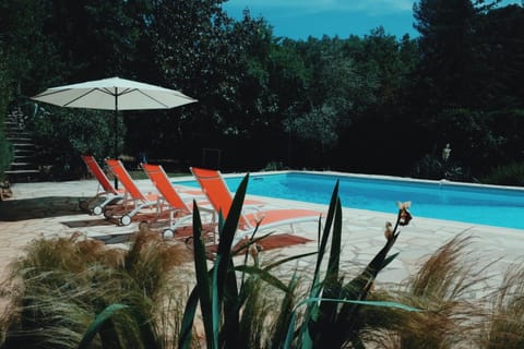 Property building, Living room, Swimming pool